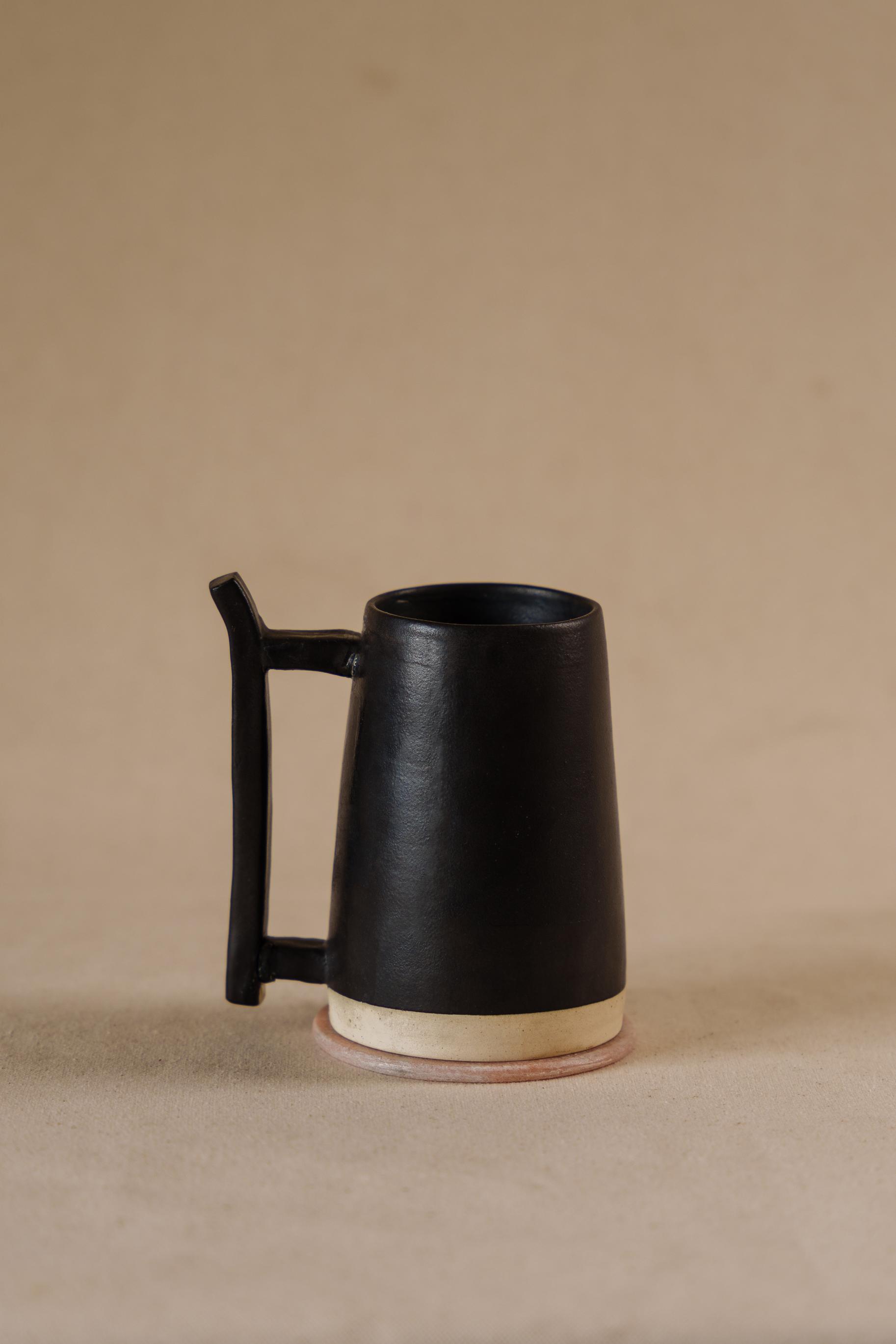 The Orby House Ceramic Beer Mug/Milk pitcher/Tea/Coffee Mug , Matte Black