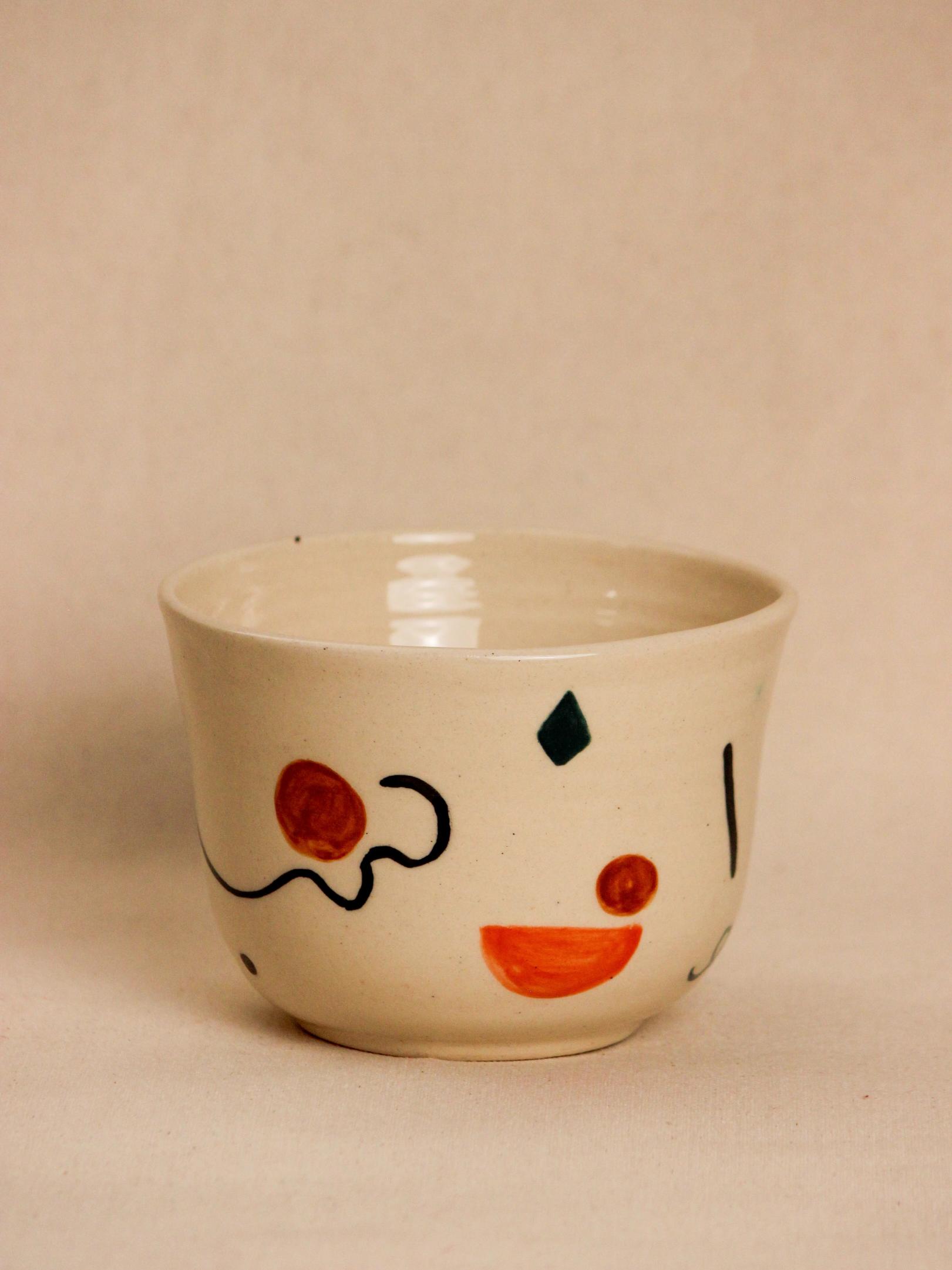 The Orby House Summer Swirls Hand-painted Noodle/Ramen Bowl