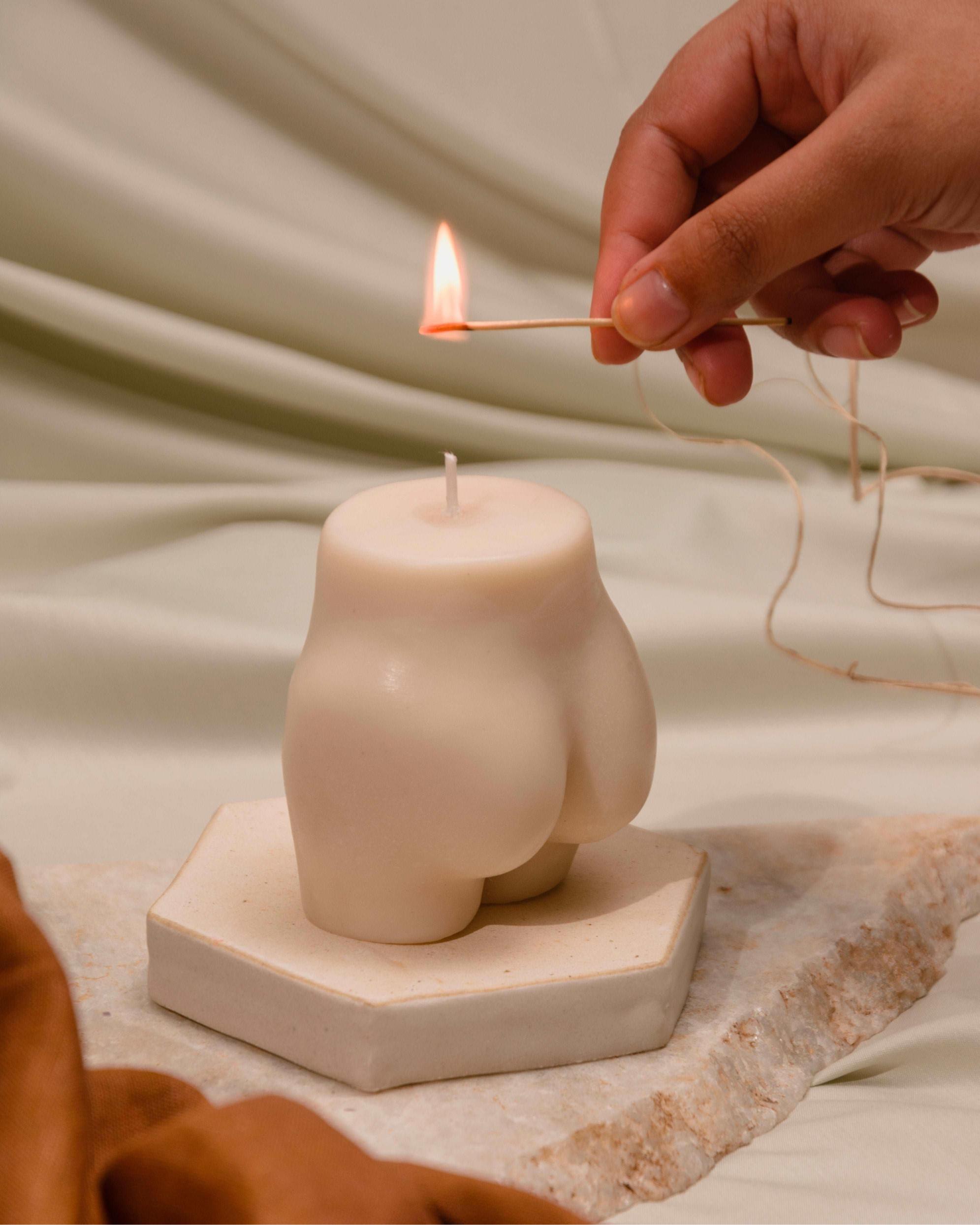 The Orby House Buttock Candle: Hazelnut Coffee Delight
