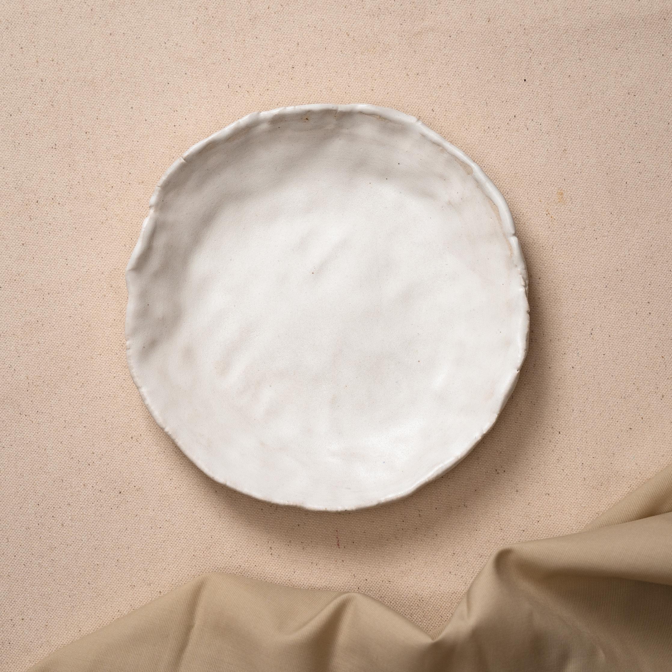 The Orby House Stone Age Ceramic Plate (White)