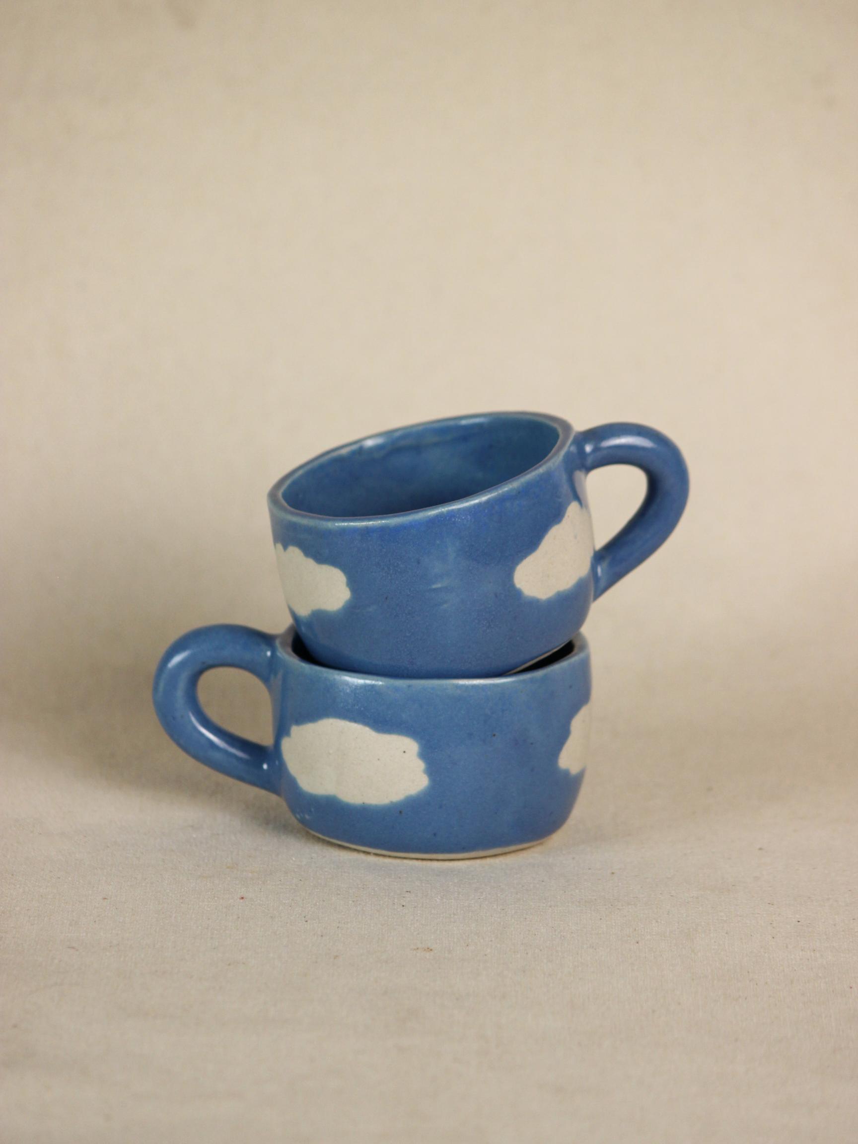 The Orby House Blue Cloud Mug: With Saucer