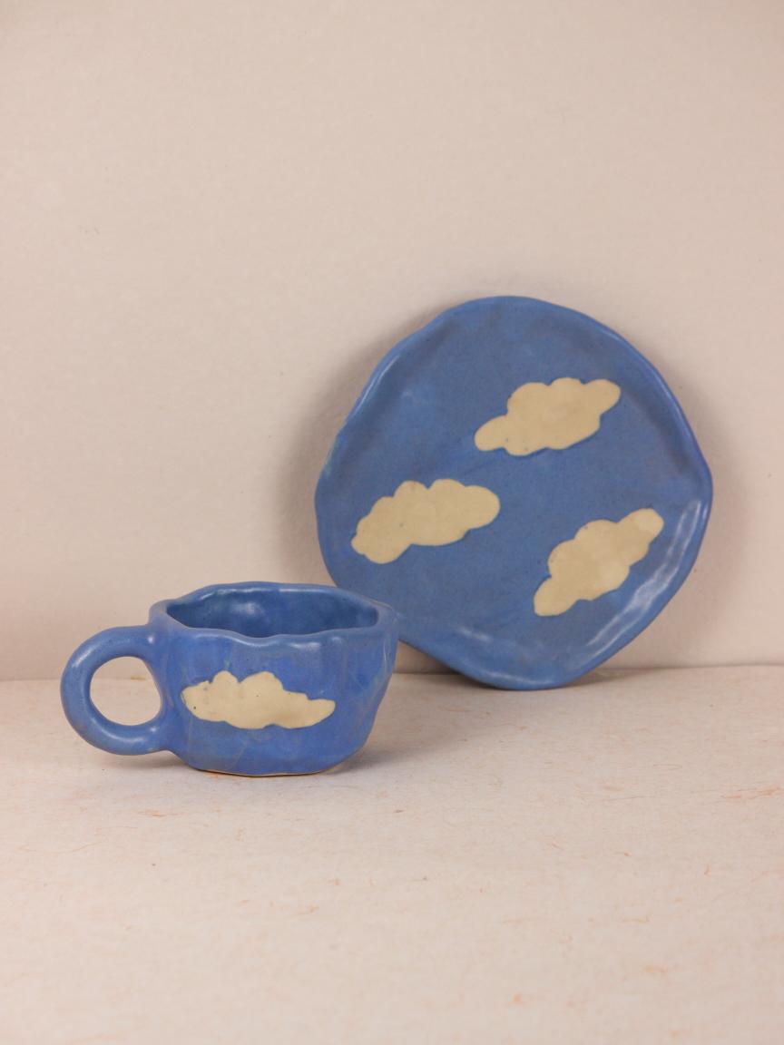 The Orby House Blue Cloud Mug: Without Saucer