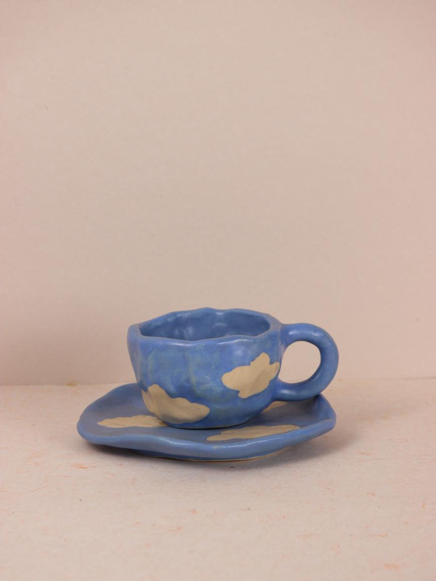 The Orby House Blue Cloud Mug: 100ml