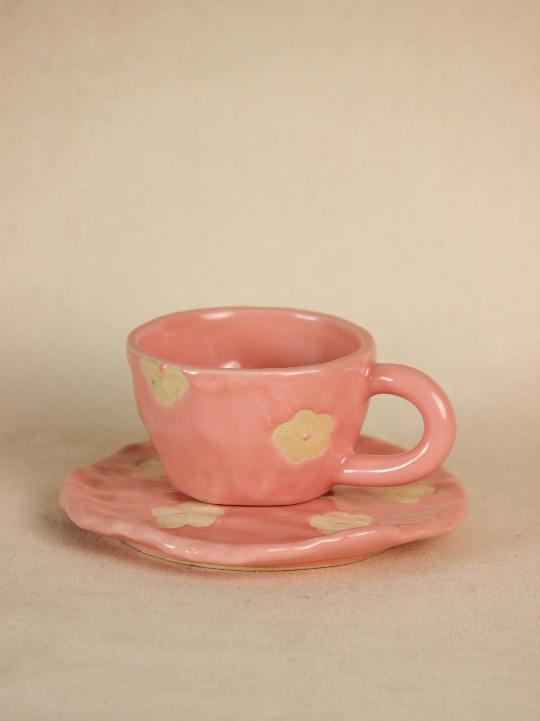 The Orby House Pink Daisy Mug: 250ml, w/o Saucer