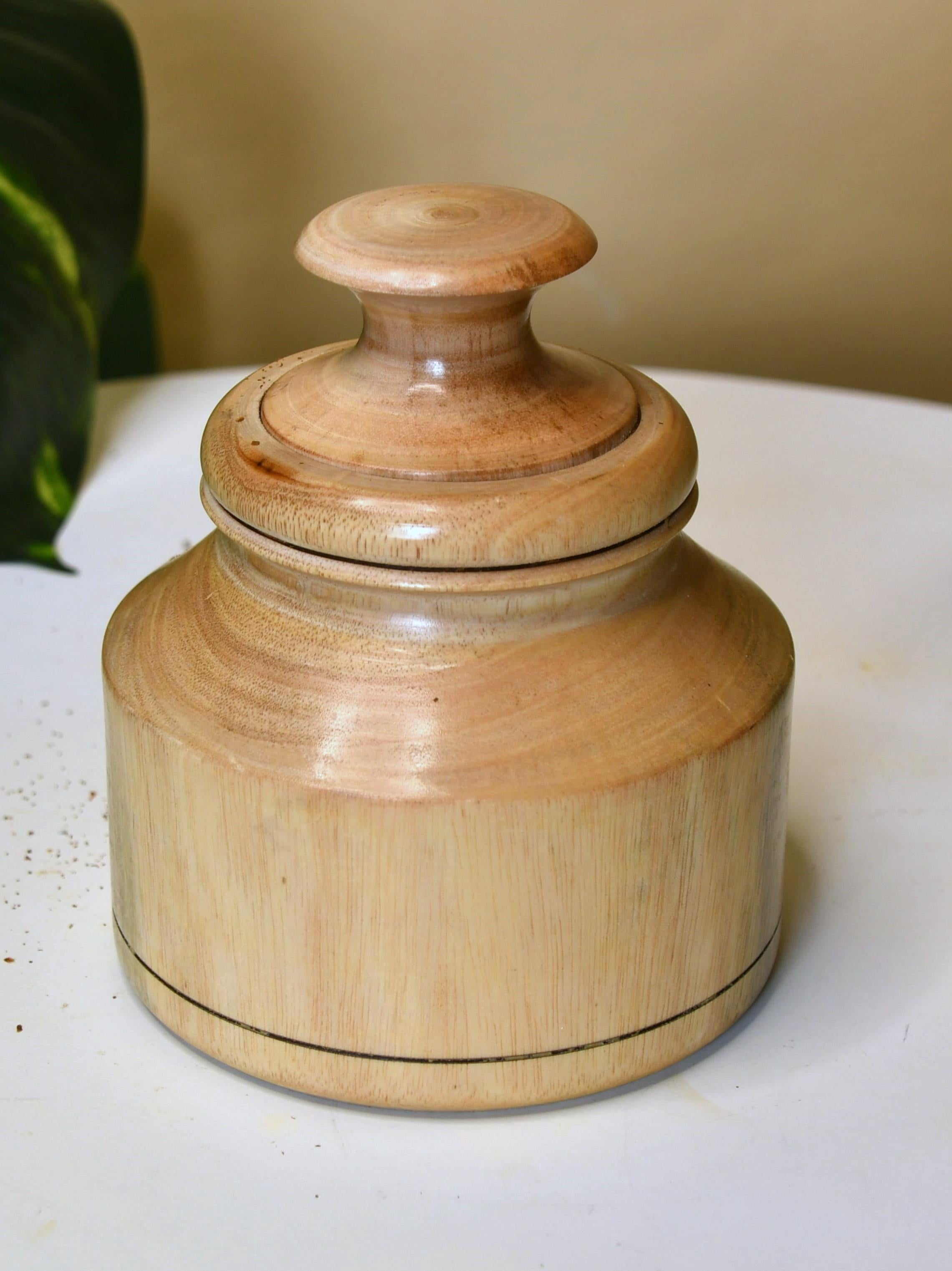 Sowpeace Premium Wooden Storage Jar for Elegant Organization