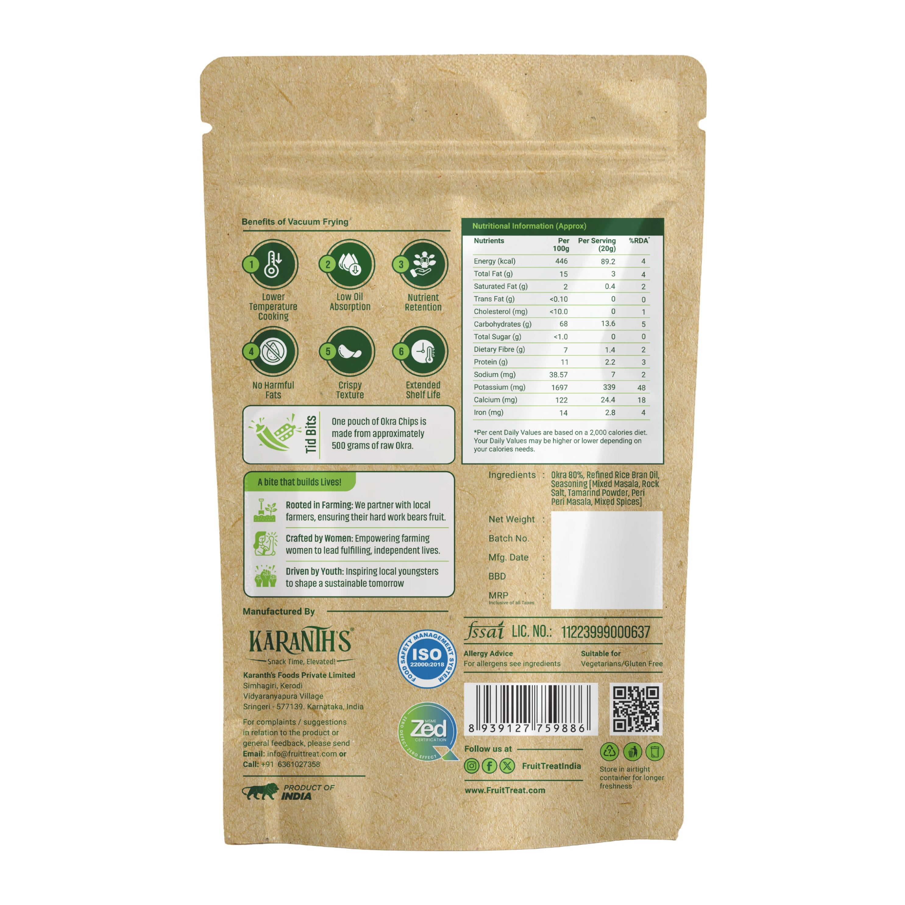 Fruit Treat Veggies combo pack of 4