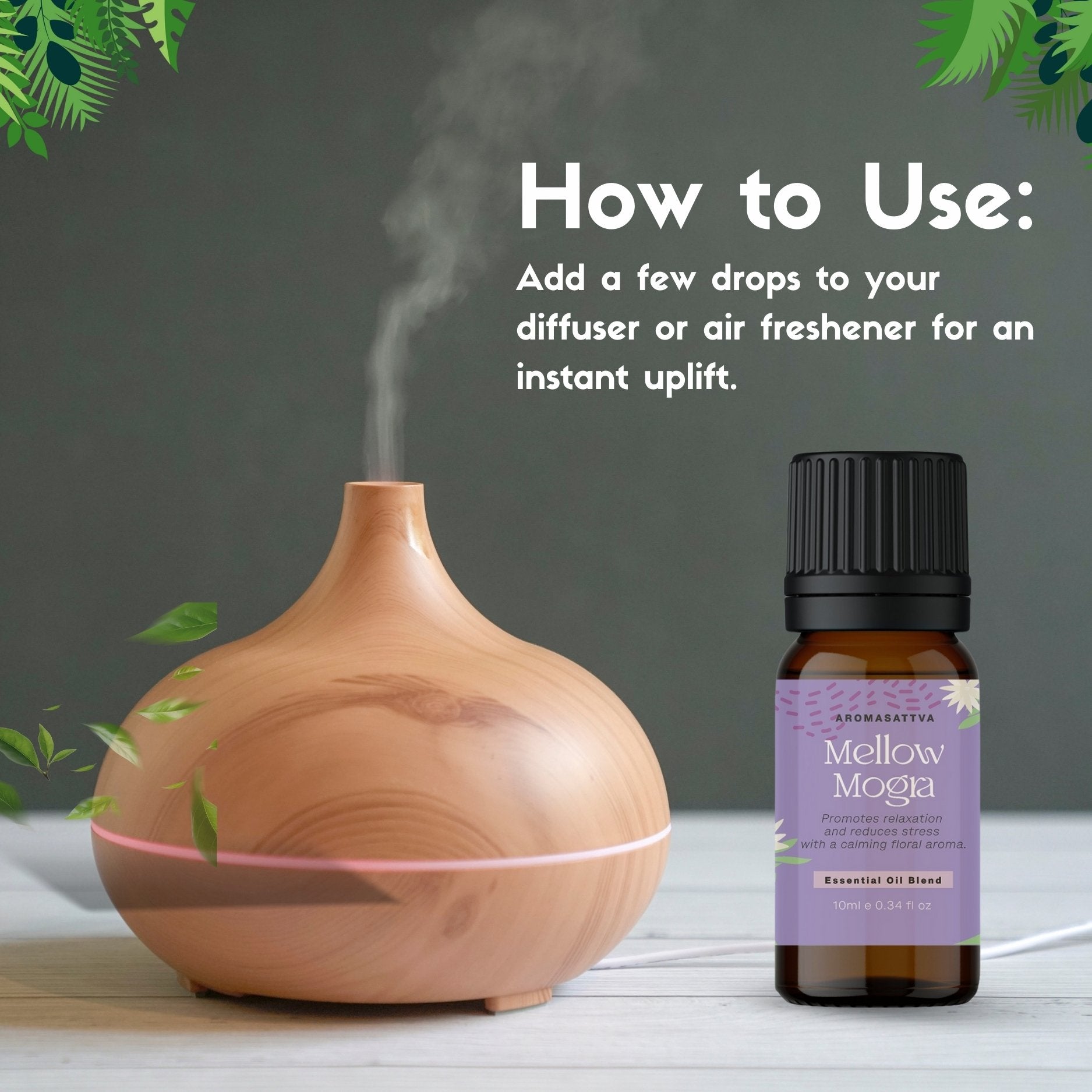 Aromasattva Essential Oil Blend-Mellow Mogra 10ml