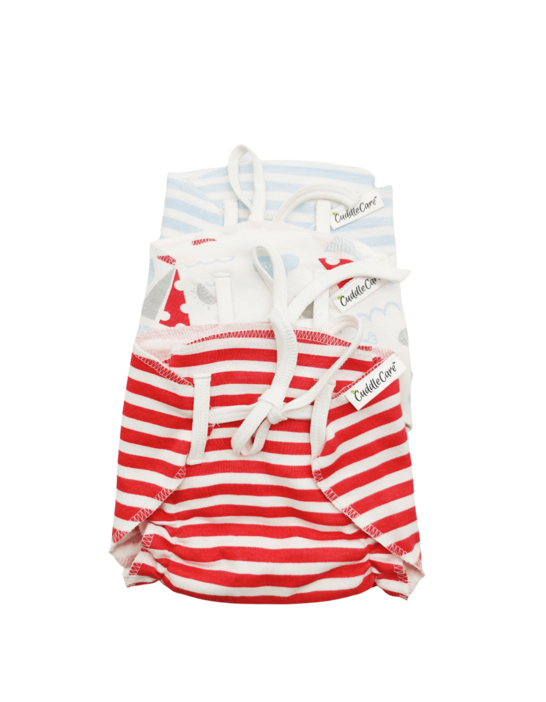 Cuddle Care Padded Nappy - Nautical Smiles  - Pack of 3
