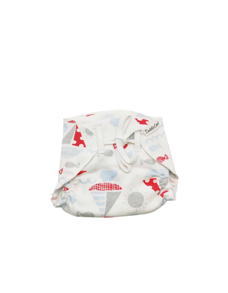 Cuddle Care Padded Nappy - Nautical Smiles  - Pack of 3