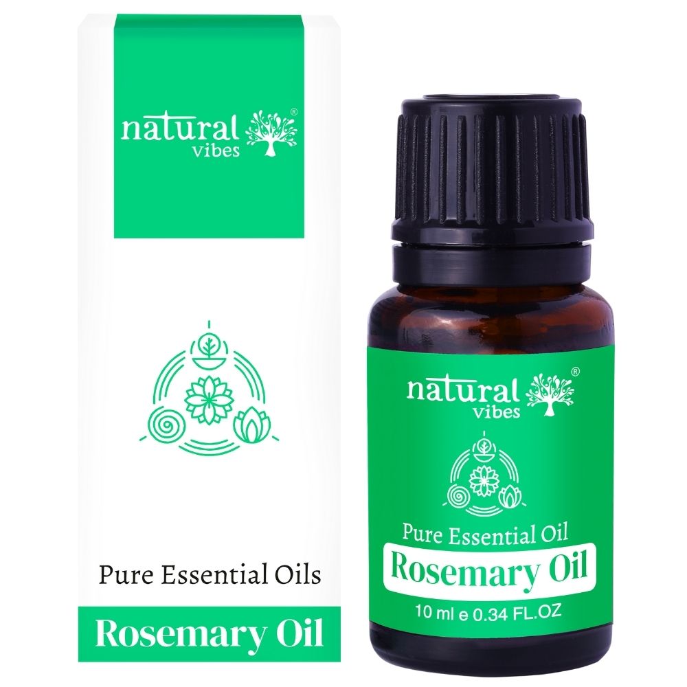 Natural Vibes Rosemary Pure Essential Oil for Hair Fall, Growth & Strong, Thick Hair 10 ml