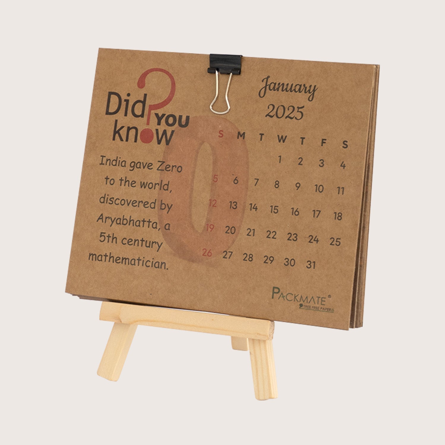 PackMate | 2025 Calender | Made of 100% Recycled Paper (Pack of 2)