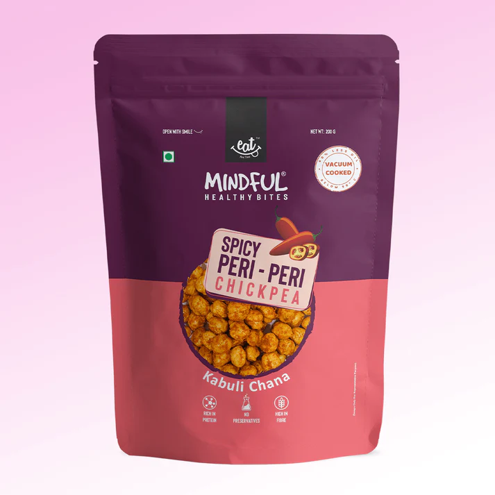 EAT Anytime Mindful Healthy Crunchy & Spicy Chick Peas Peri Peri, Healthier Vegan & Gluten Free Snacks, 200g