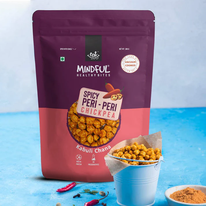 EAT Anytime Mindful Healthy Crunchy & Spicy Chick Peas Peri Peri, Healthier Vegan & Gluten Free Snacks, 200g