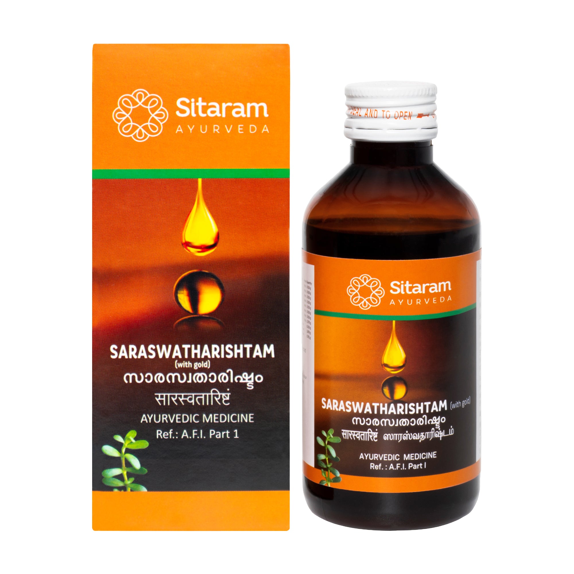 Sitaram Ayurveda Saraswatharishtam 200 Ml(With Gold) (Prescription Medication)