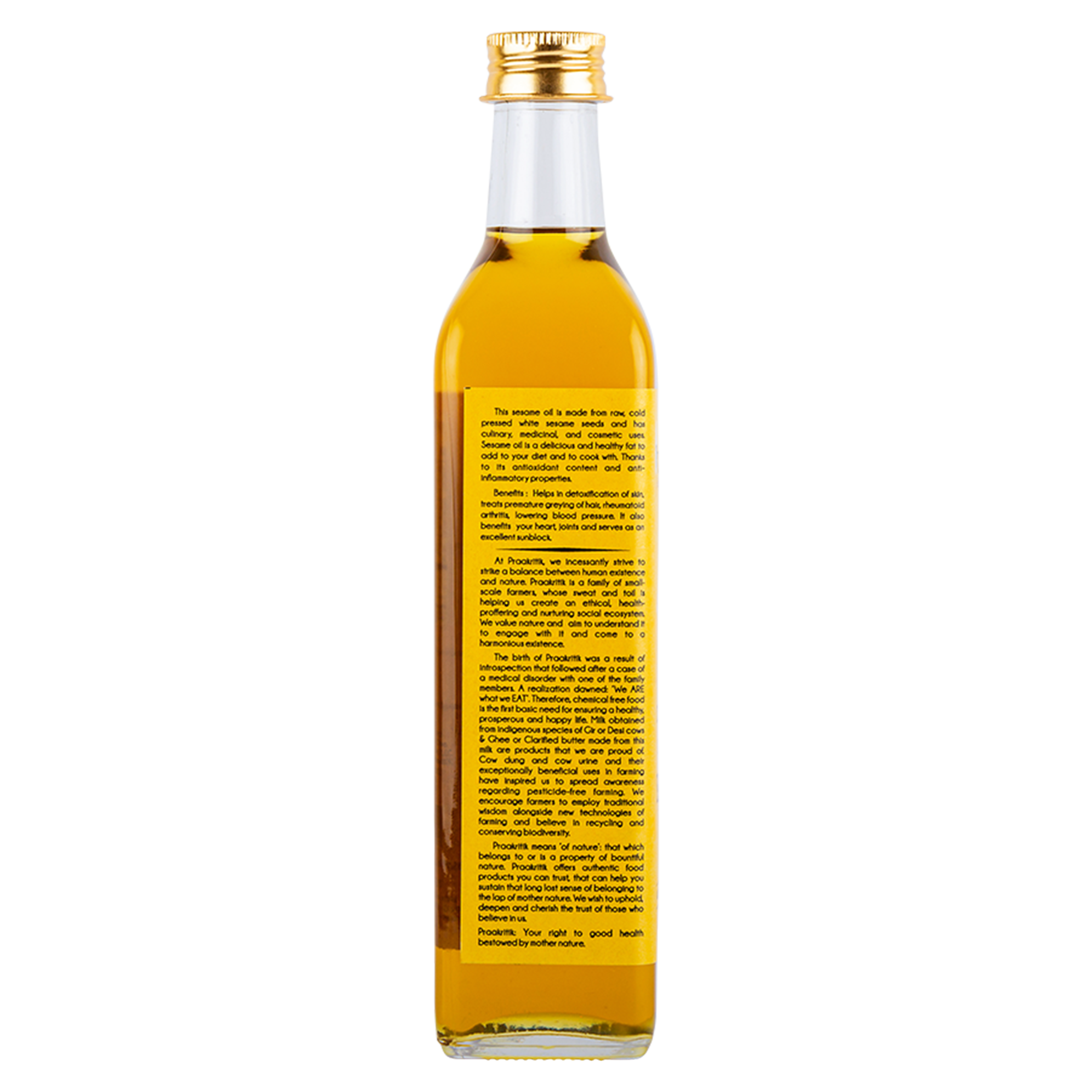 Praakritik Organic Cold Pressed Sesame Oil