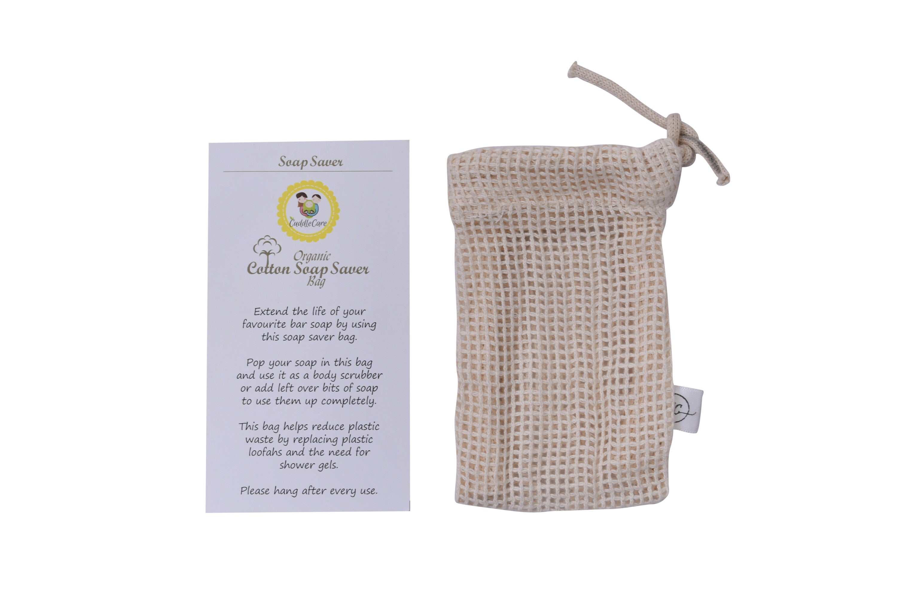 Cuddle Care Organic Cotton Soap Saver Bag - Pack of 2