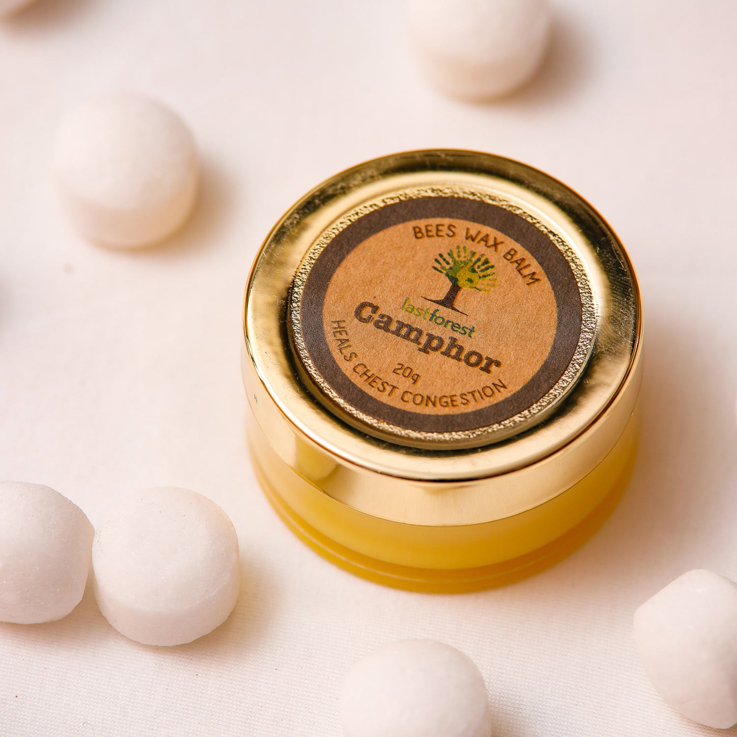 Last Forest Camphor Balm for relief from chest congestion, cold, allergies and sinus, 20g