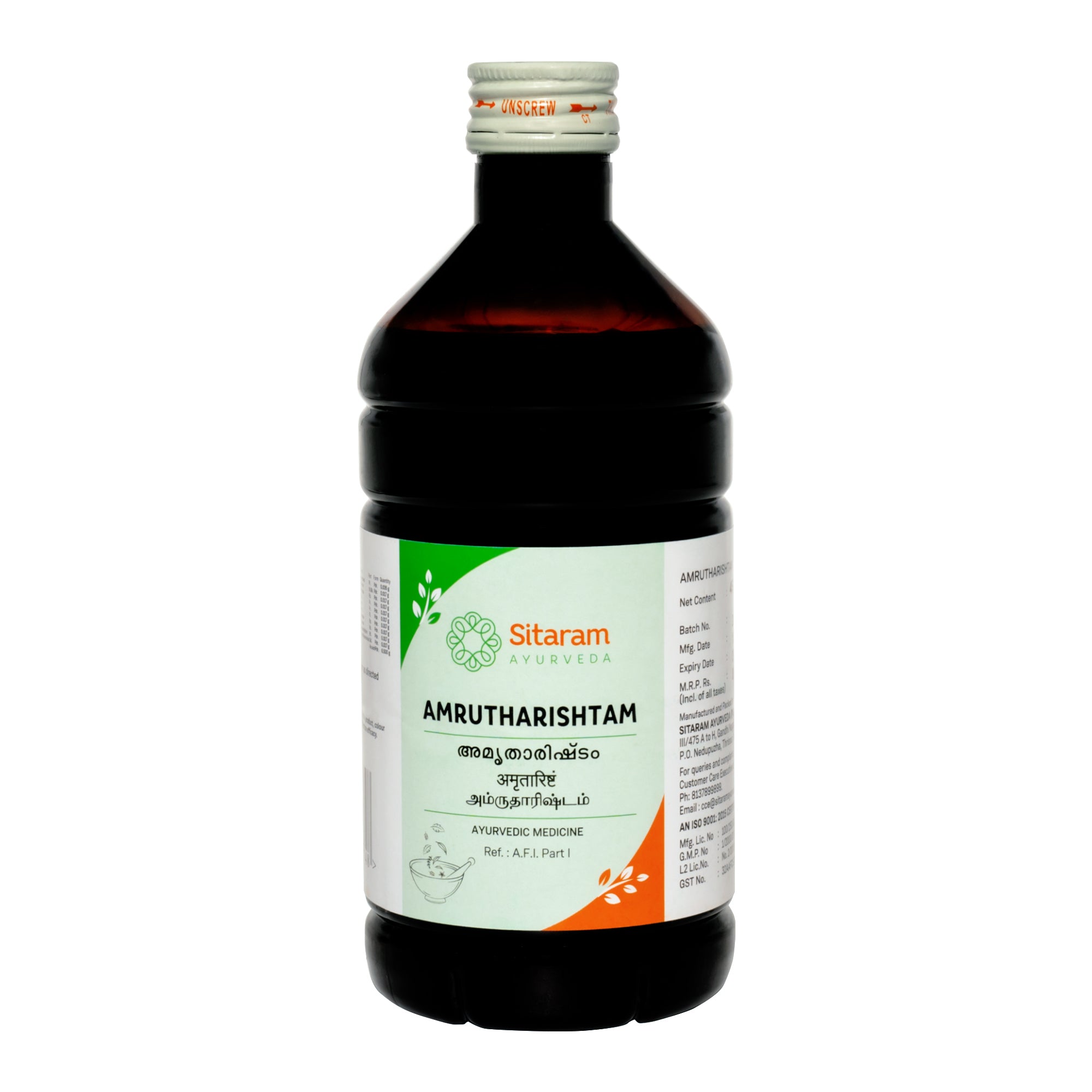 Sitaram Ayurveda Amrutharishtam 450 Ml - Pack of 3 (Prescription Medication)