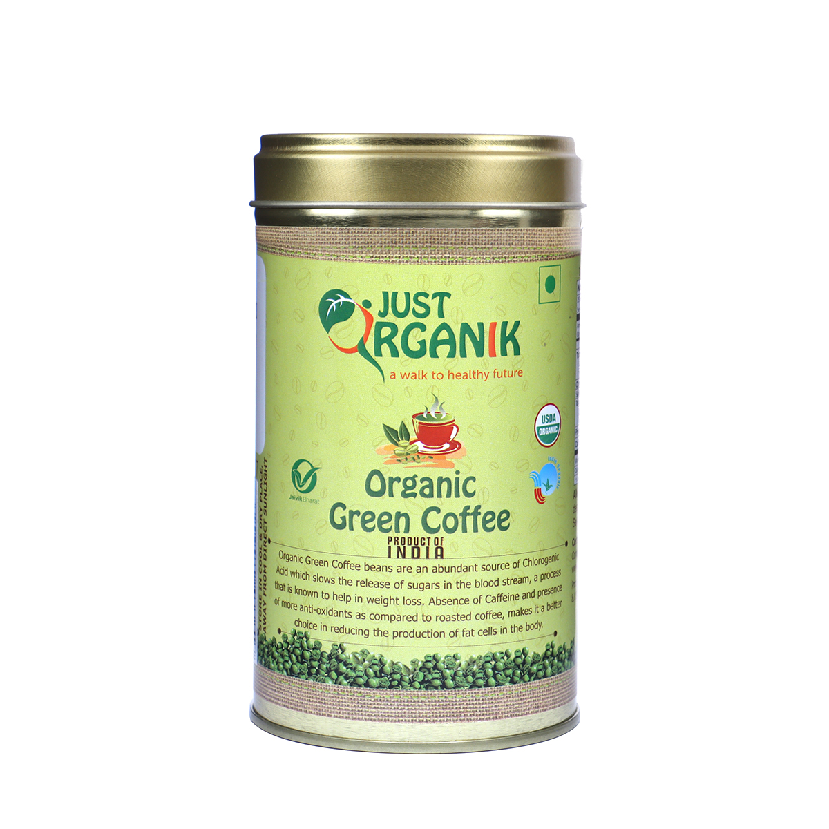Just Organik Organic Green Coffee 250g