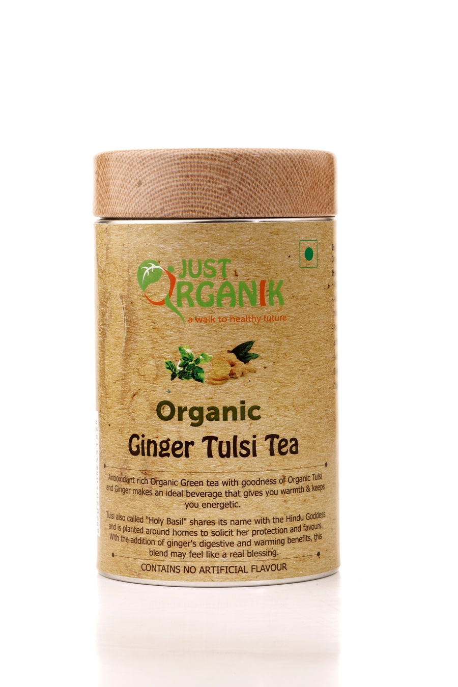 Just Organik Organic Ginger Tulsi Tea 75g