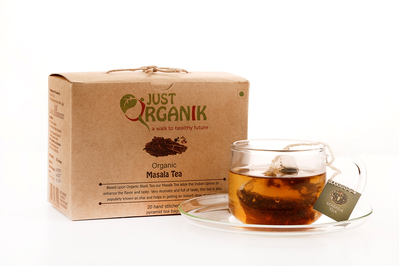 Just Organik Organic Masala Tea 20 TEA BAGS