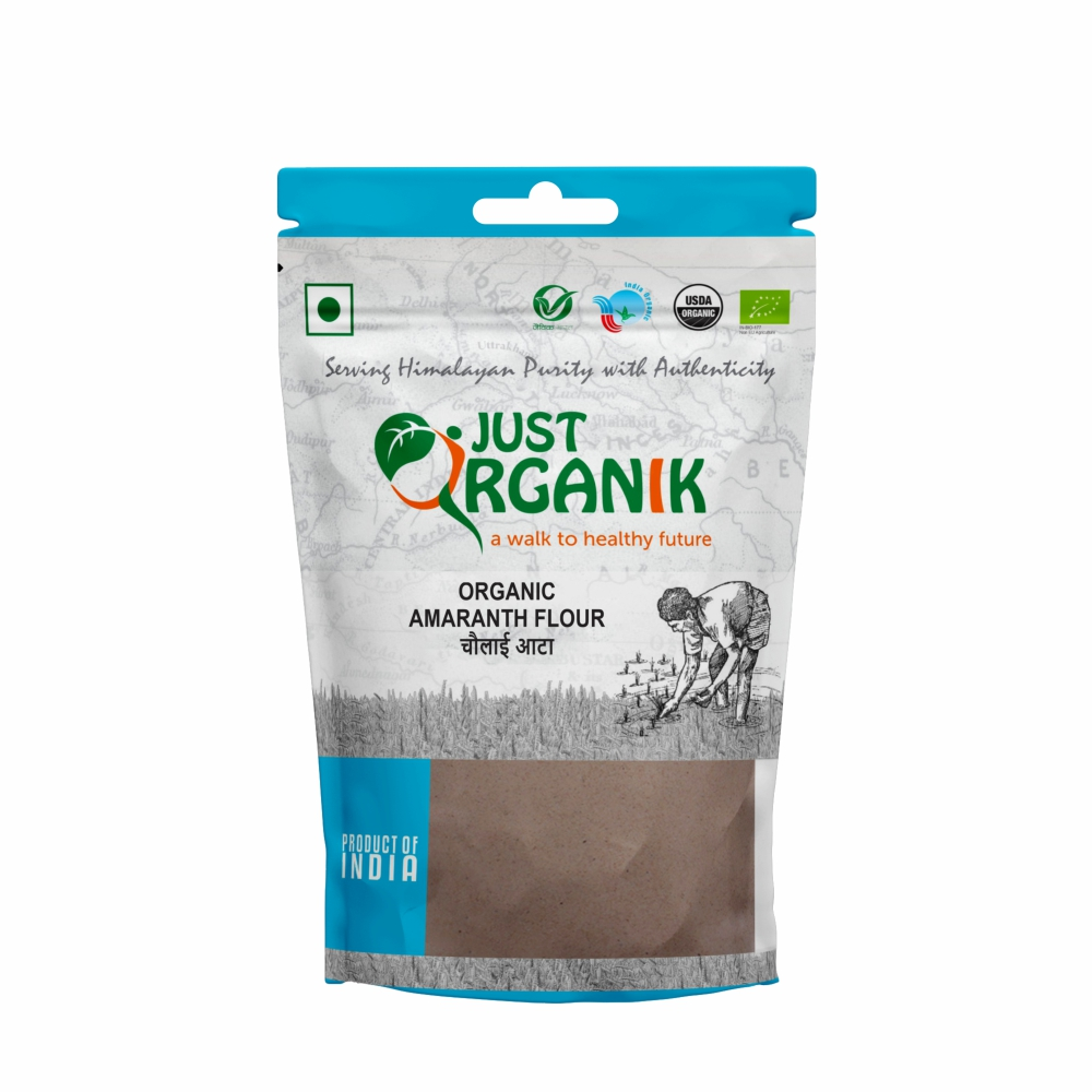Just Organik Organic Amaranth Flour 1 kg (pack of 2, 2x500g)