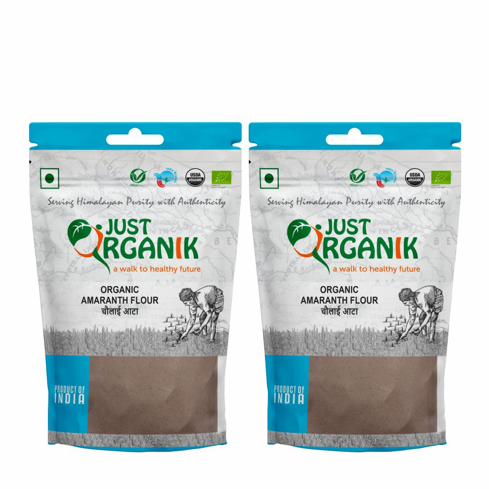 Just Organik Organic Amaranth Flour 1 kg (pack of 2, 2x500g)