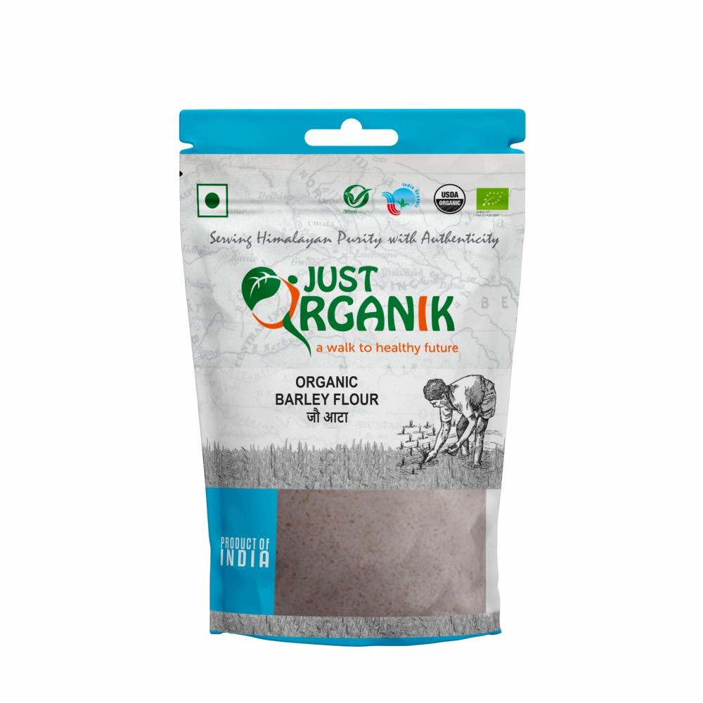 Just Organik Organic Barley Flour 1.5kg(pack of 3, 3x500g)