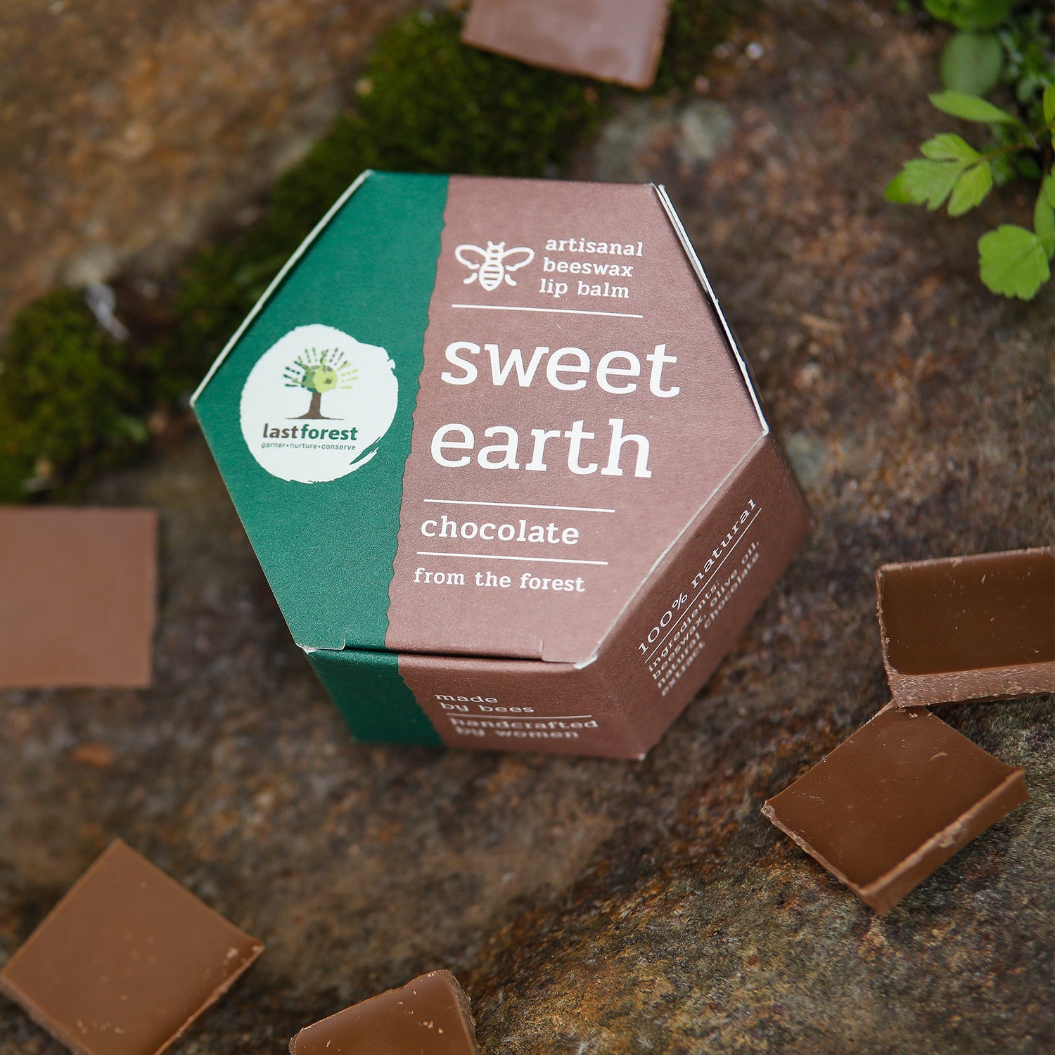 Last Forest Artisanal, Handmade Beeswax Lip Balm Chocolate