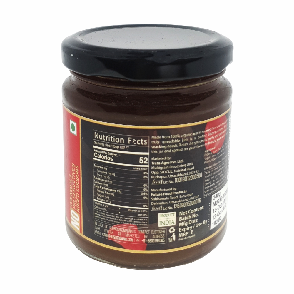 Just Organik Apple Jam 480g (pack of 2, 2x240)