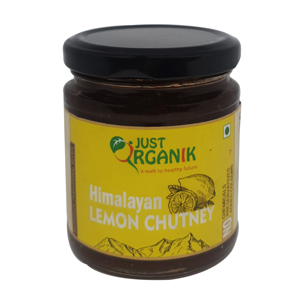 Just Organik Lemon Chutney 500G (pack of 2, 2x250g)