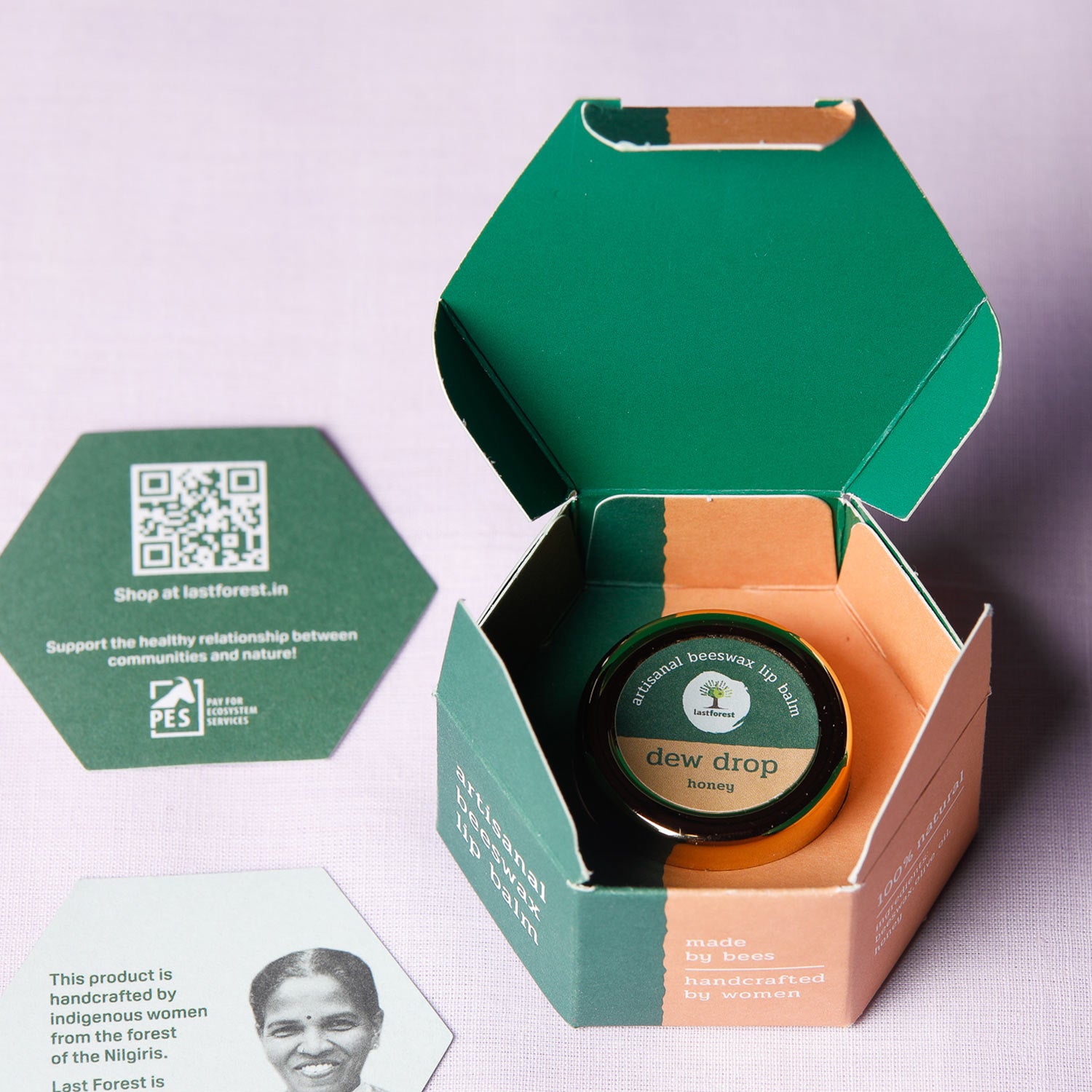 Last Forest Artisanal, Handmade Beeswax Lip Balm Honey
