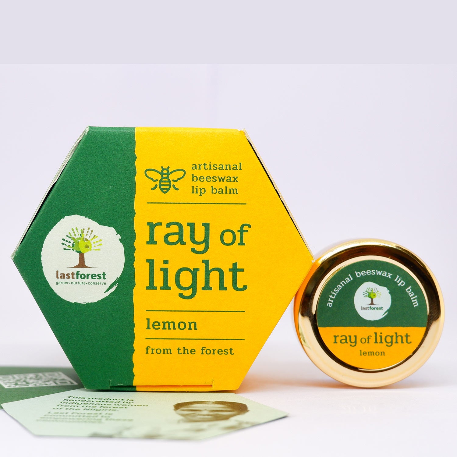 Last Forest Artisanal, Handmade Beeswax Lip Balm Lemon