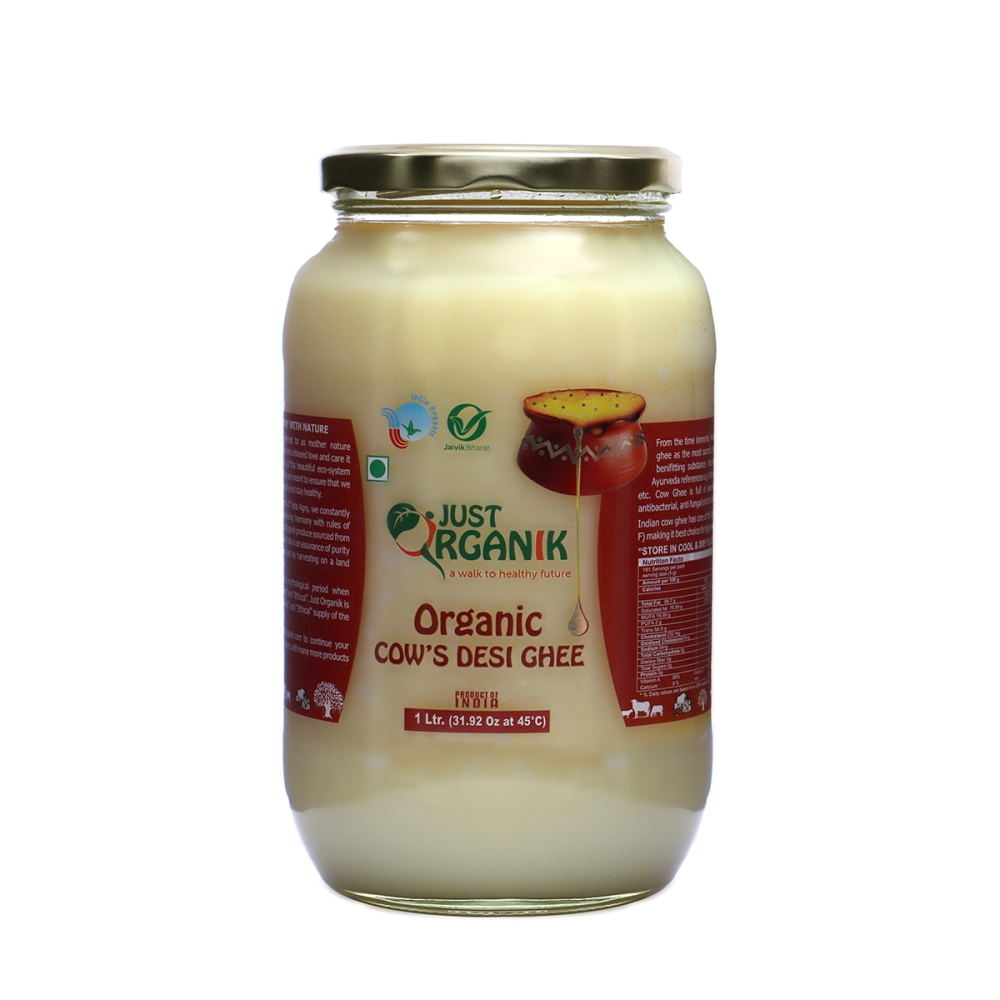 Just Organik Organic Cow Desi Ghee/ Tuppa 1L