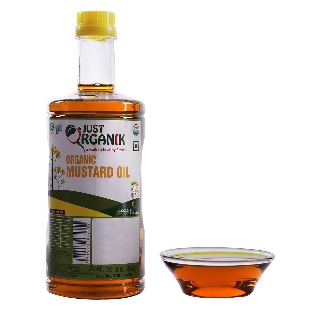 Just Organik Organic Mustard Oil 1L