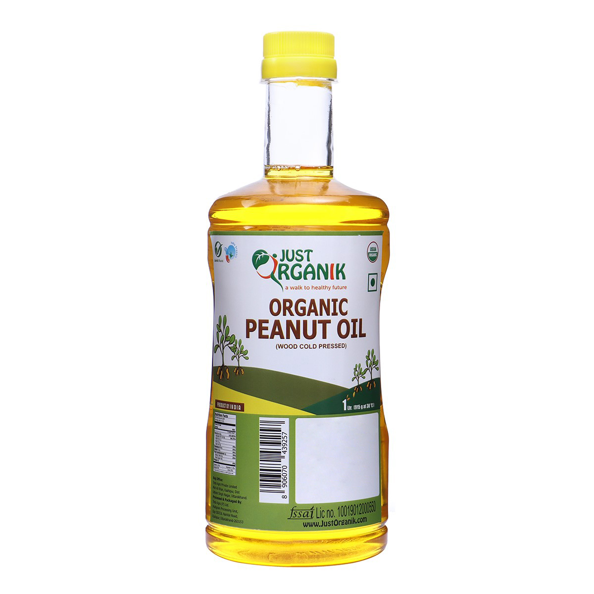 Just Organik Organic Groundnut Oil 1L