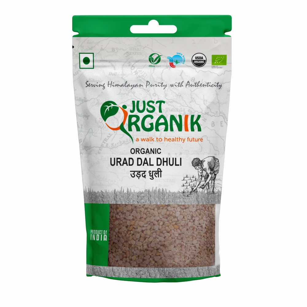 Just Organik Organic Urad Dal Dhuli/ Skinned and Split Black Gram 1kg