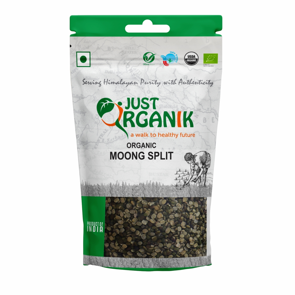 Just Organik Organic Moong Split Chhilka (Green Gram Split) 1kg