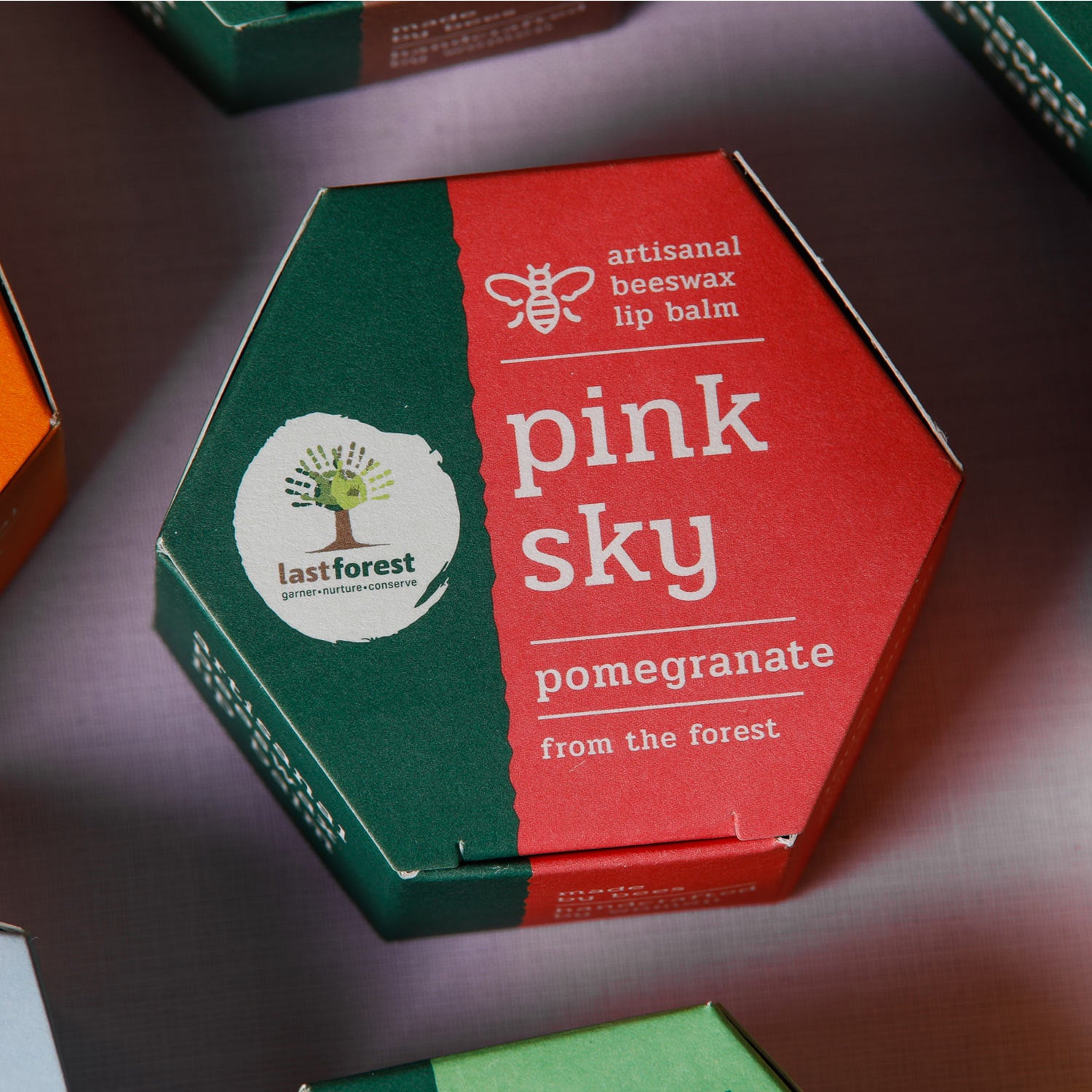 Last Forest Artisanal, Handmade Beeswax Lip Balm Pomegranate