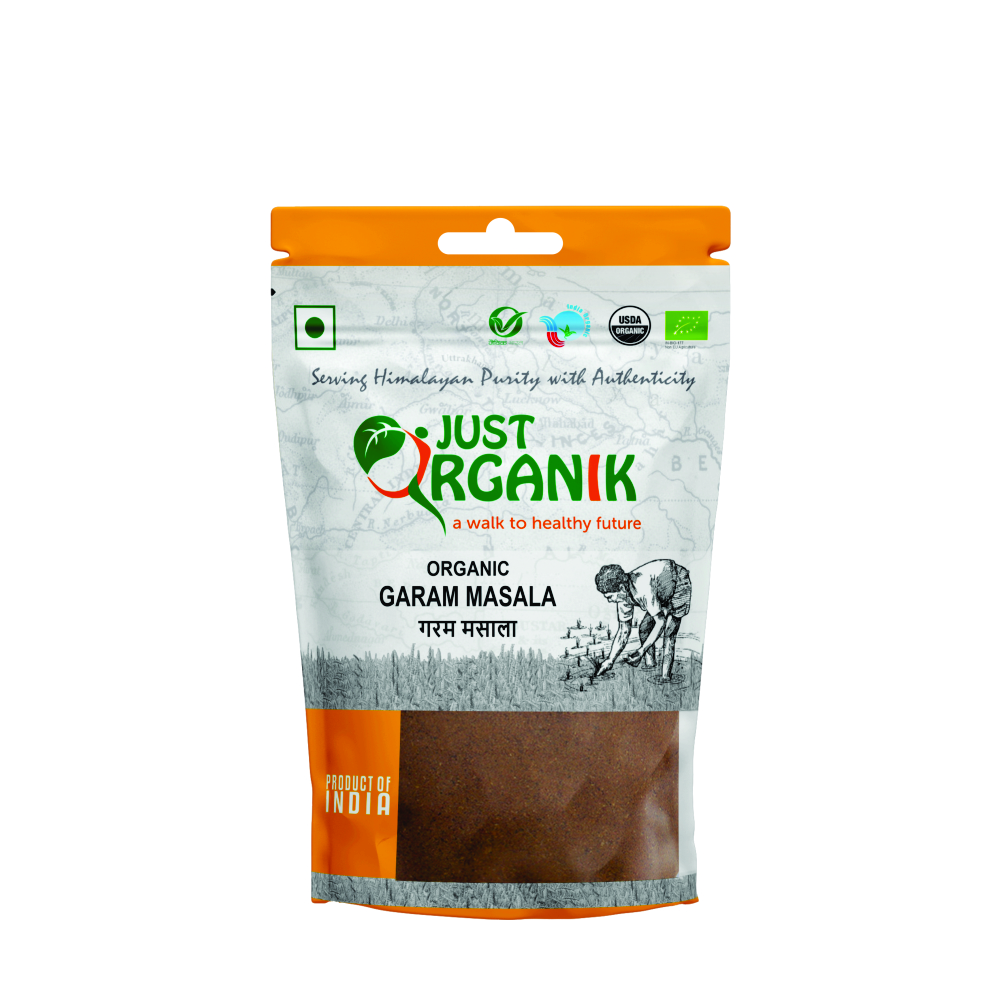 Just Organik Organic Garam Masala 200g (pack of 2, 2x100g)