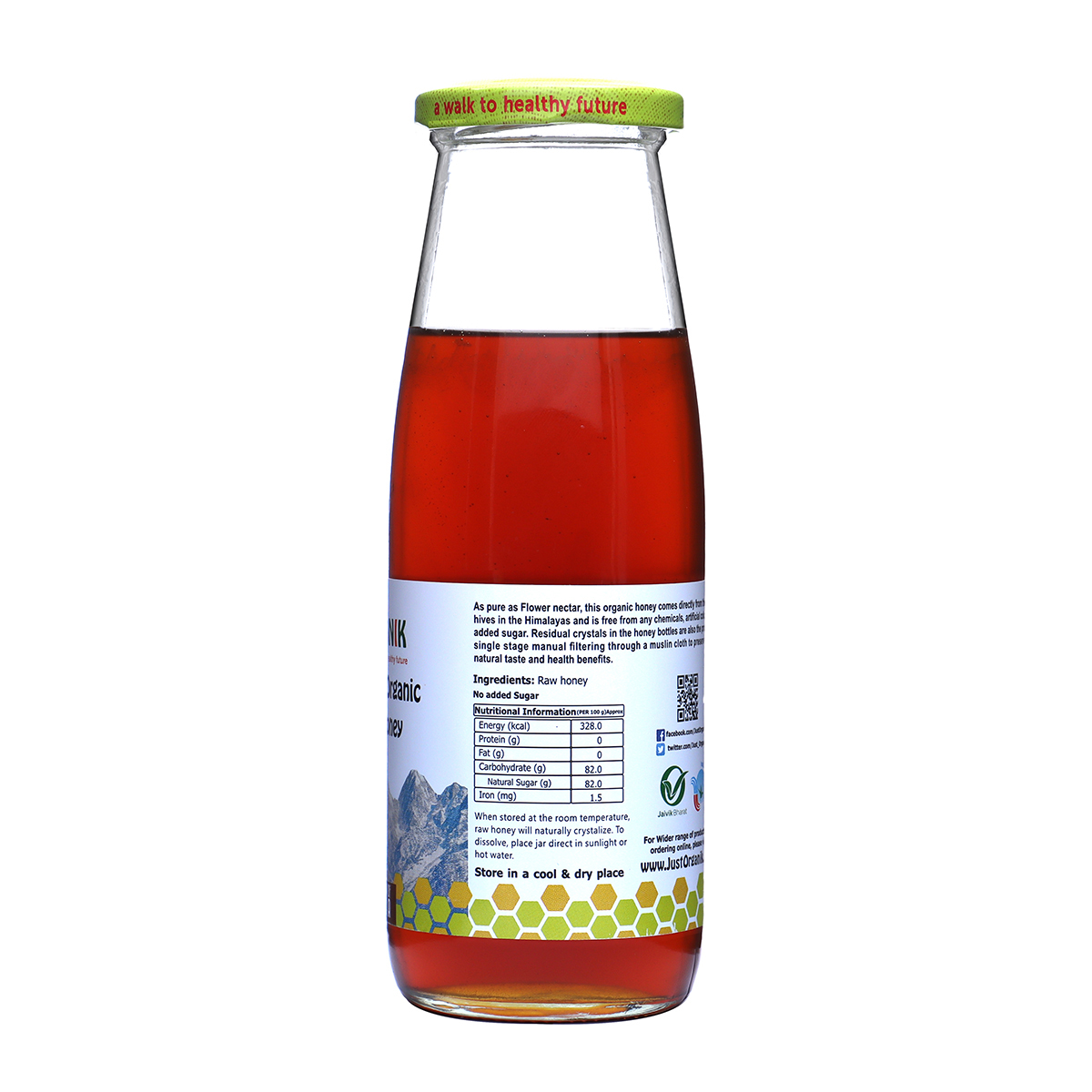 Just Organik Organic Honey - Raw Forest 500ml