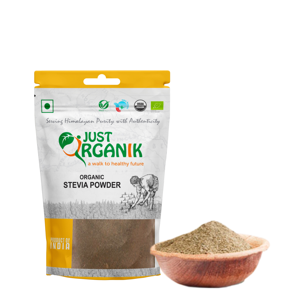 Just Organik Organic Stevia Powder 150g(pack of 3, 3x50g)