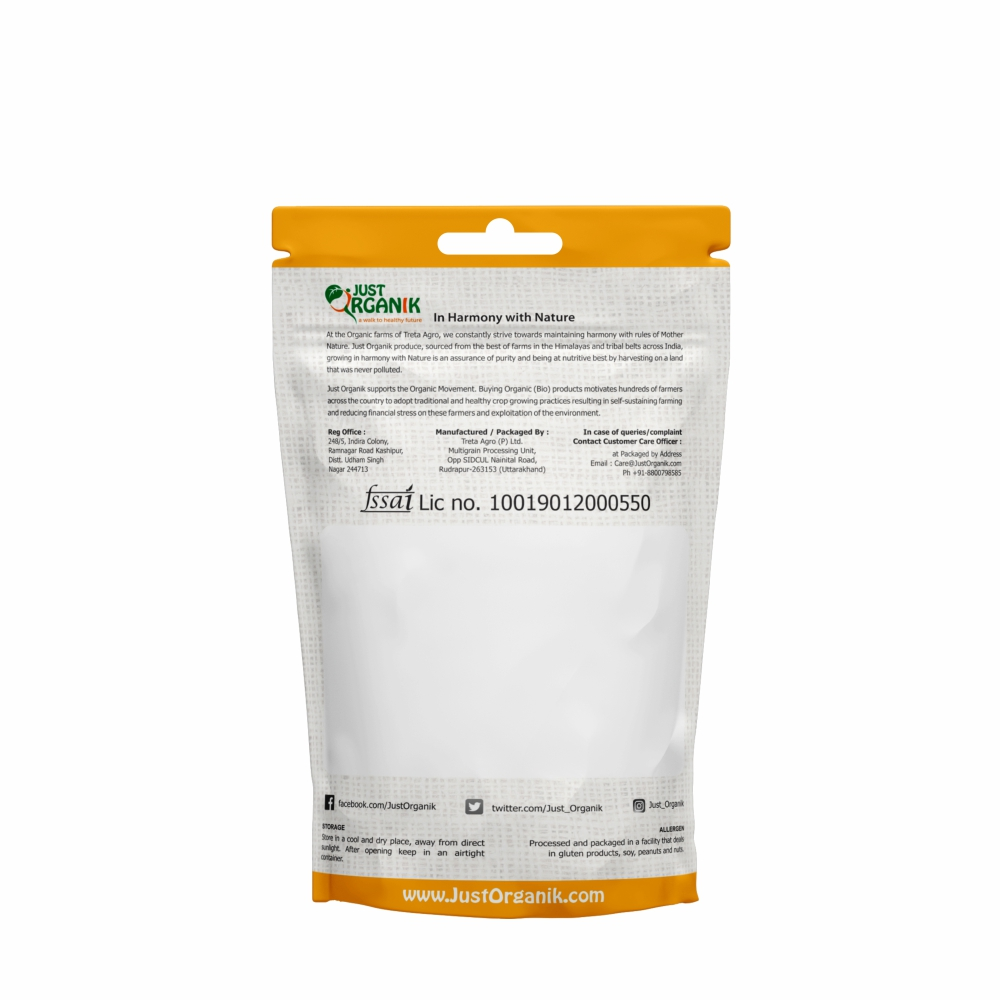 Just Organik Organic Black Pepper Whole 200g (pack of 2, 2x100g)