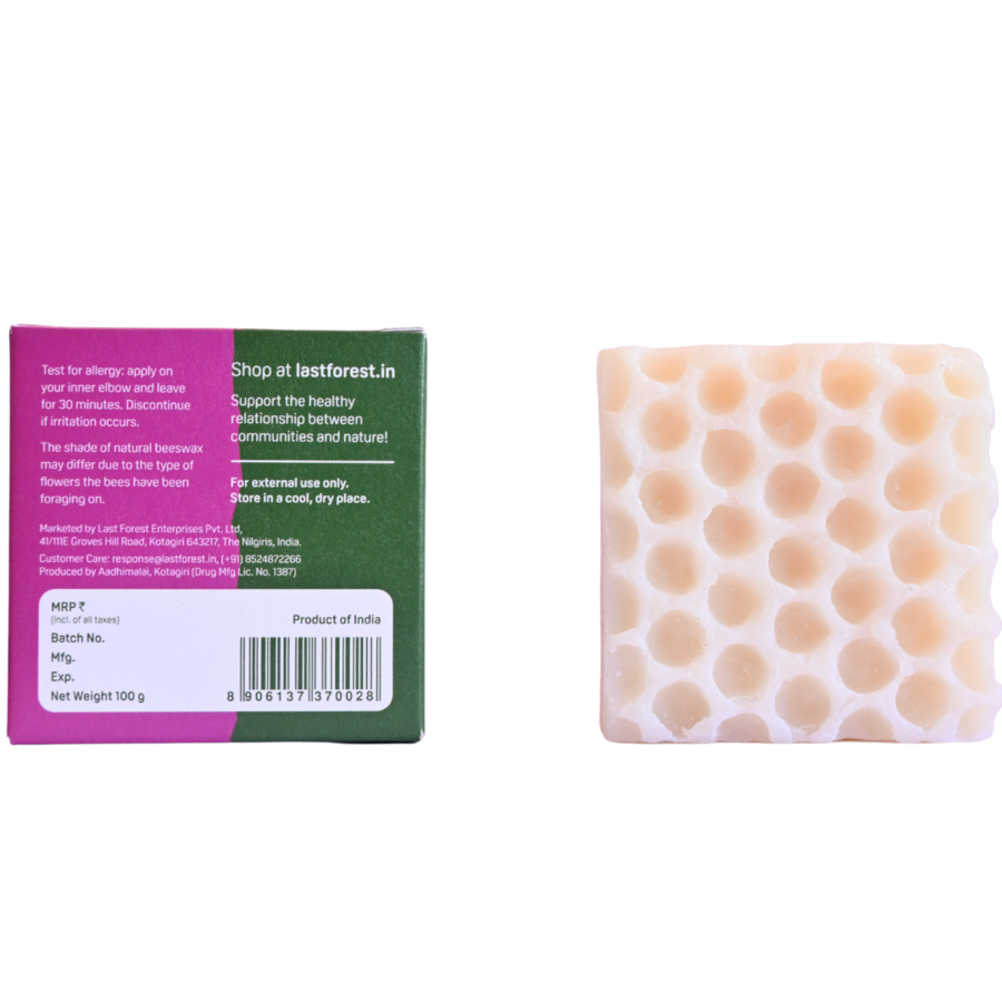 Last Forest Artisanal, Handmade Beeswax Honeycomb Soap 100gms Basil
