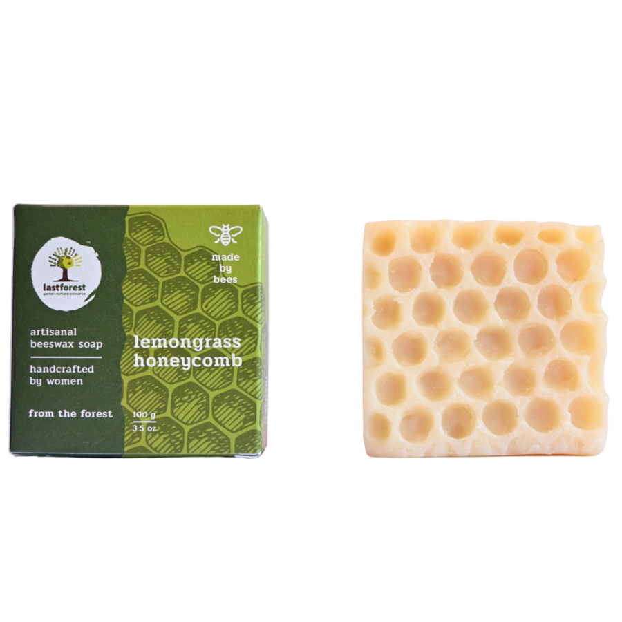 Last Forest Artisanal, Handmade Beeswax Honeycomb Soap 100gms Lemongrass